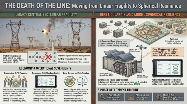 White Paper The Death of the Line: Scaling “Spherical Resilience” via DePIN and “Island Mode” Node Architectures