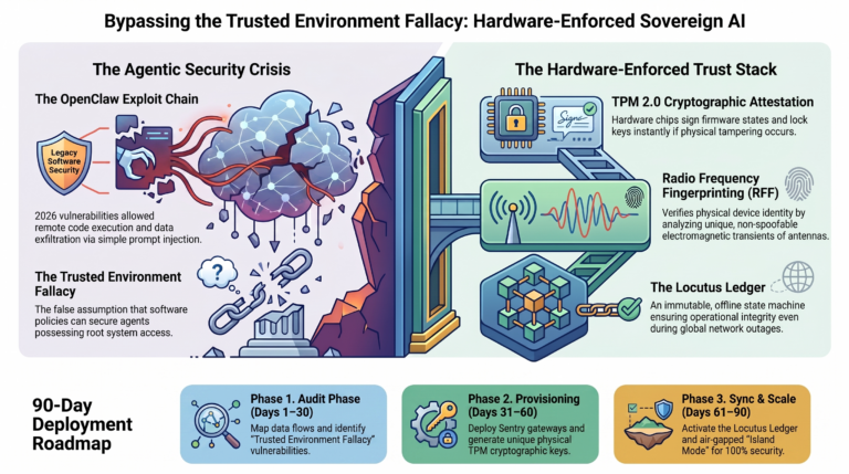 White Paper Sovereign Agents and Hardware-Enforced Trust- Bypassing the Trusted Environment Fallacy in Agentic AI using TPM 2 RFF and the Locutus Ledger