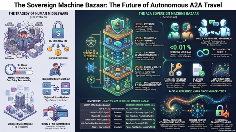 White Paper Institutional Systems Architecture THE SOVEREIGN MACHINE BAZAAR: Autonomous Agent-to-Agent (A2A) Protocols, Streaming Cryptographic Settlement, and the Biophysical Architecture of Frictionless Hospitality and Mobility