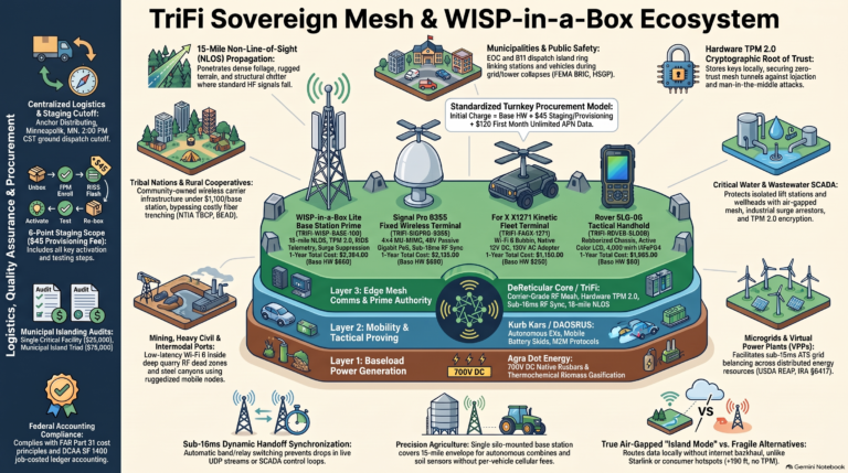 TriFi Sovereign Mesh Architecture: Operational Analysis for Island-Mode Continuity and Critical Infrastructure Hardening